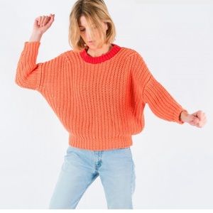 Babaa sweater no 18 in coral/red